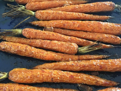 Tray of Roasted Carrots