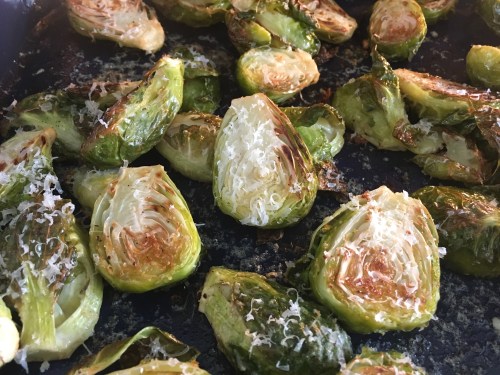Oven Roasted Parmesan Brussels Sprouts
