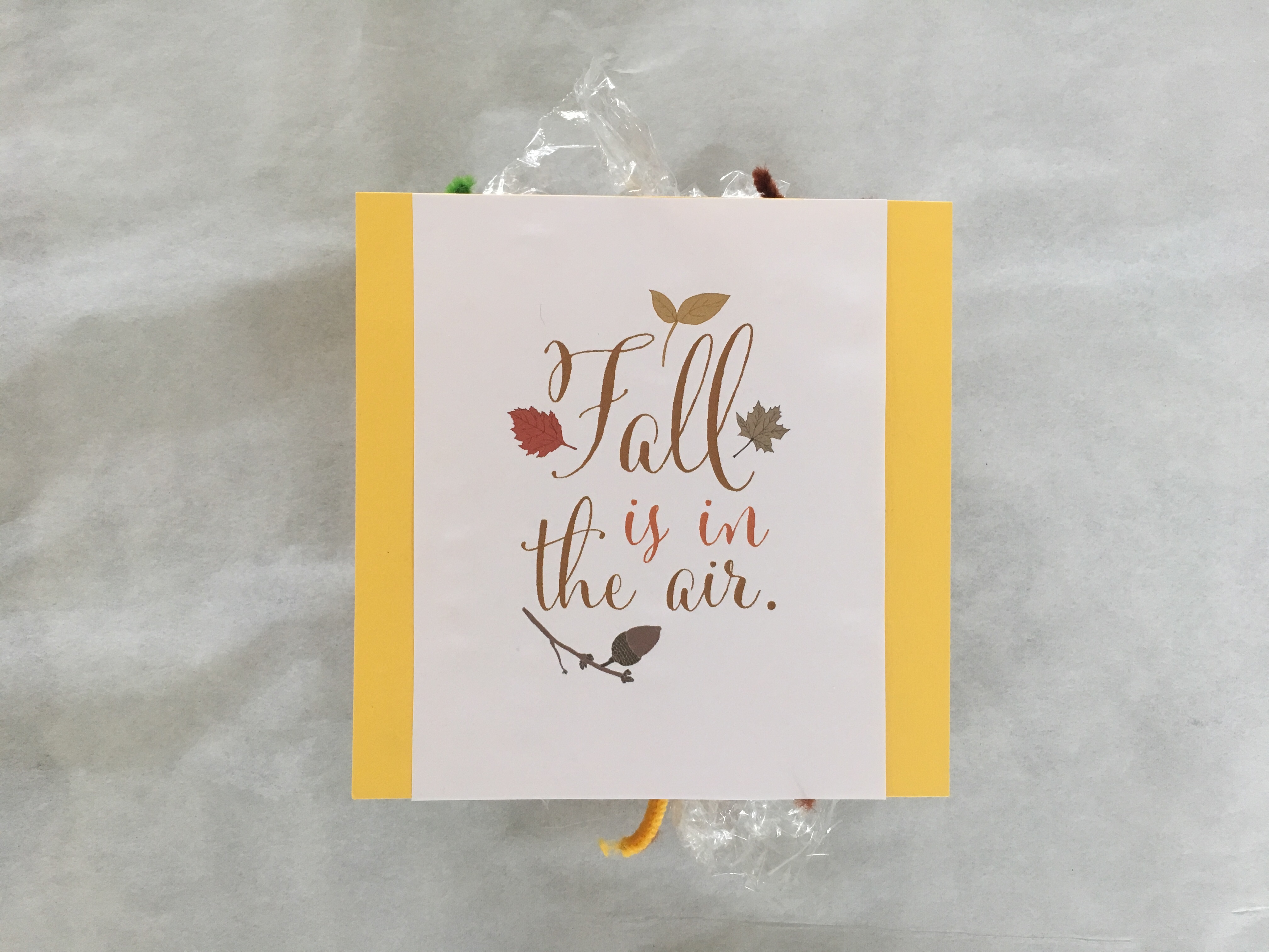 Homemade card from fall printable