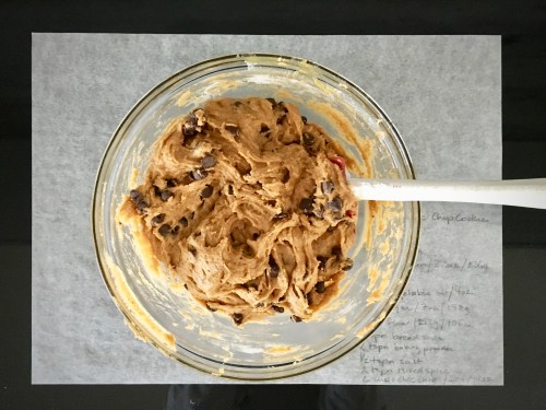 Bowl of pumpkin chocolate chip cookies