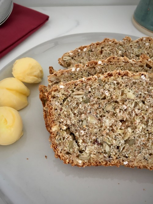 Three slices of homemade Irish Brown Bread